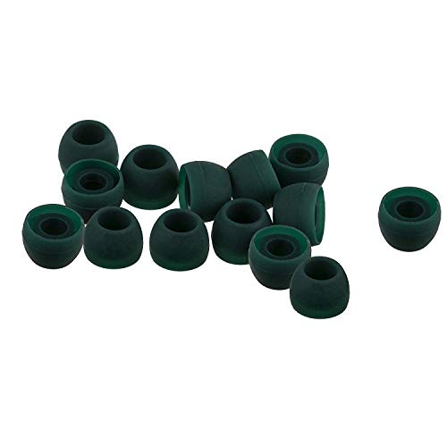 Xcessor Replacement Silicone Earbuds 7 works (Set of 14 Pieces). Medium, Forest Green