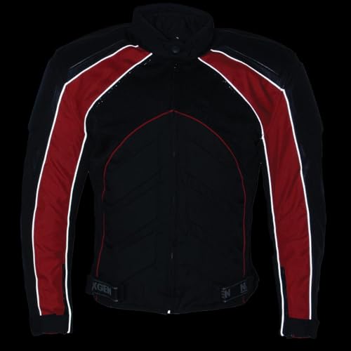 Image of NexGen SH2153 Men's Black CE Armored Motorcycle Textile and Leather Combo Jacket