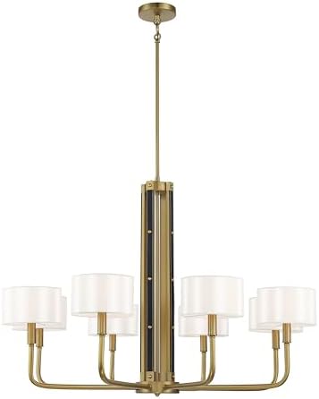 Minka Lavery 2788-695 Chelsea Chandelier, 8-Light, 480 Total Watts, 40-in H x 28-in W, Soft Brass