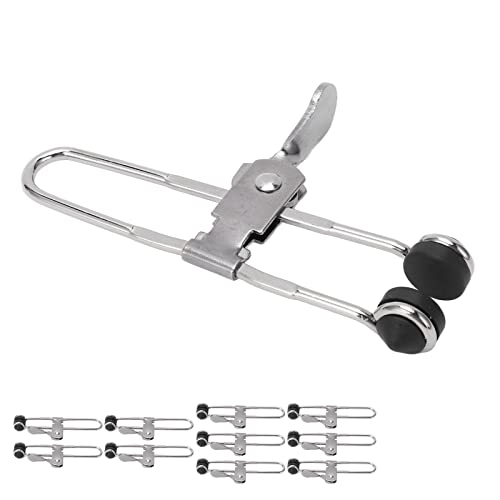 BAOFUYA 10PCS Tile Grip Clamps, Angle Clamps, Lever Action Grid Clamp, Suspended Ceiling Tools, Stainless Steel, Rust Proof, Tile Mounting Clips