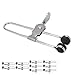 10PCS Stainless Steel Lever Action Grid Clamps, Multifunctional Tile Mounting Clips, Silver and Black - Rust Proof, Easy One - Hand Operation, Ideal for Wood Working Tools and