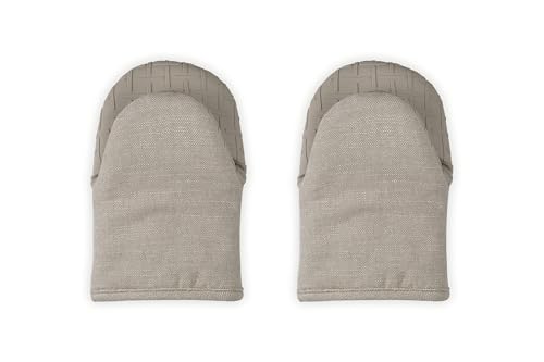 Image of Le Creuset Set of 2 Mini Oven Mitts, 8 inch, Sable