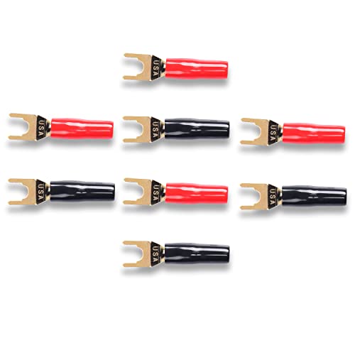 MEIRIYFA Conector Y Spade 8 Piezas Oro Bifurcado miniatura 5