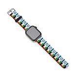 Cinturino in silicone con bandiera della Palestina Israele 1, compatibile con cinturini per orologi iWatch, morbidi e impermeabili, 38mm/40mm, Silicone, Non pietra preziosa