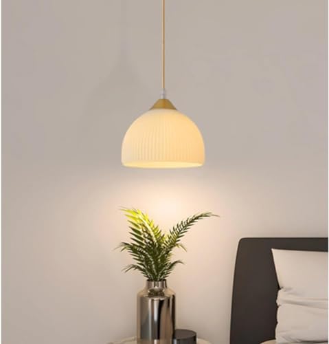 Lustre en verre blanc et suspension décorative moderne ajustable - 3