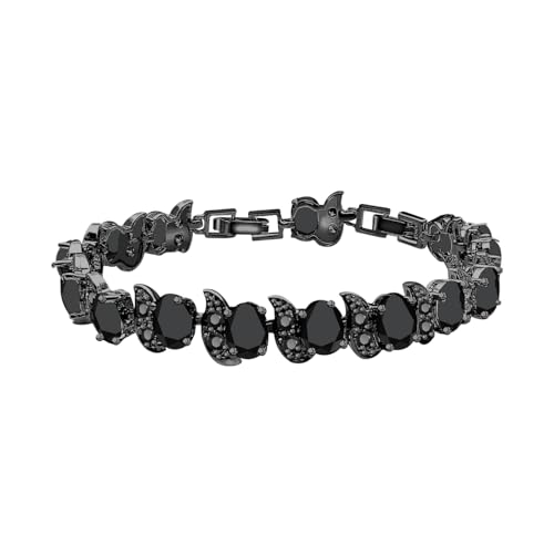 Image of LMXXVJ Fashion Tennis Bracelet Created Emerald White Gold Plated Charm Bracelet Gifts Jewelry for Women