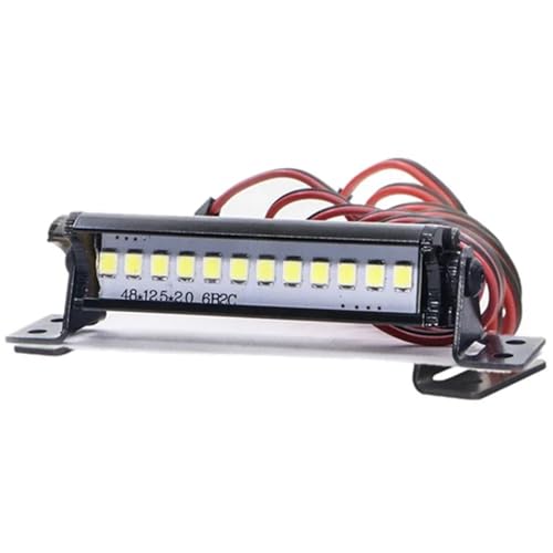 Lámpara de techo metálica de 50 mm con 12 LED para RC crawler Traxxas y SCX10
