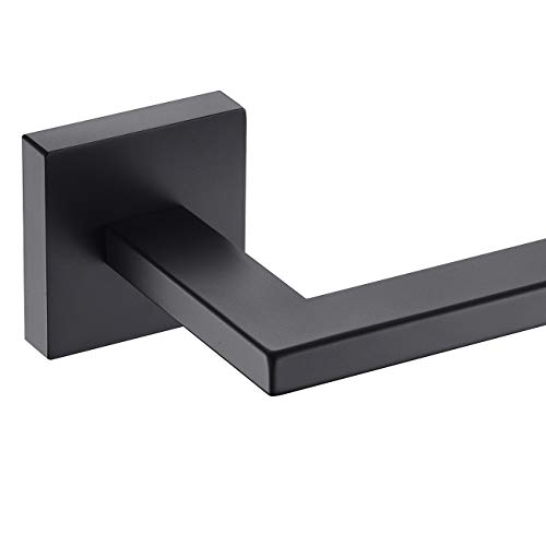 Hoooh Bath Towel Holder - Matte Black Hand Towel Ring For Bathroom Kitchen Sus 304 Stainless Steel Contemporary Style Wall Mount, D106-Bk #TOP5