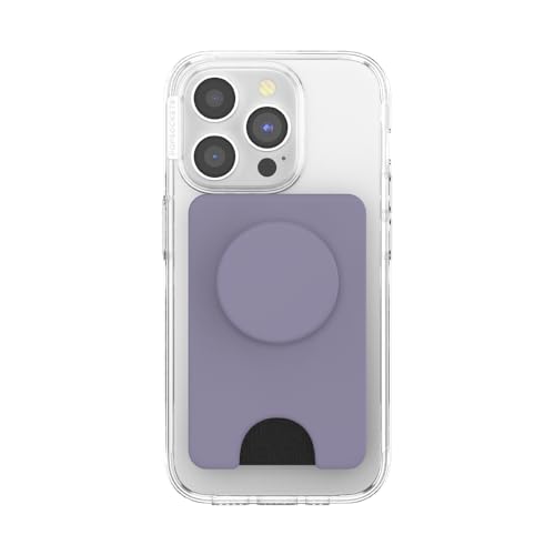 Image of PopSockets Phone Wallet for MagSafe, Phone Card Holder with Grip, Purple - Dusk