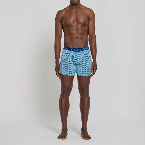 True Religion 4 Pack Cotton Stretch Boxer Briefs- Blue/Grey