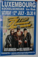Affiche ZZ Top dimensions standard 60x80cm edition annee 2003