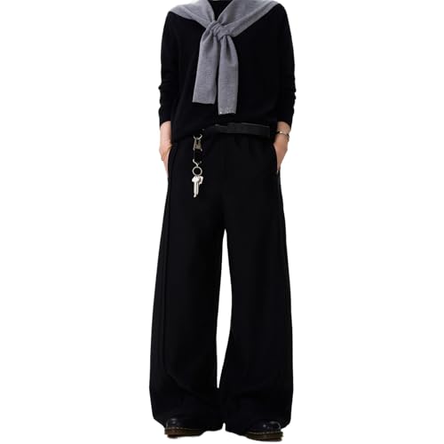 Men's Jeans High Street Vibe Wide-Leg Pants Loose Fit Trouser for Men