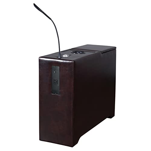 Fagaga Multifunctional End Table With Charging Station, Storage Table With Cup Holder, Sofa Table With Adjustable Smart Device Holder And Shelf Board, Led Usb Port & Reading Light… #TOP4