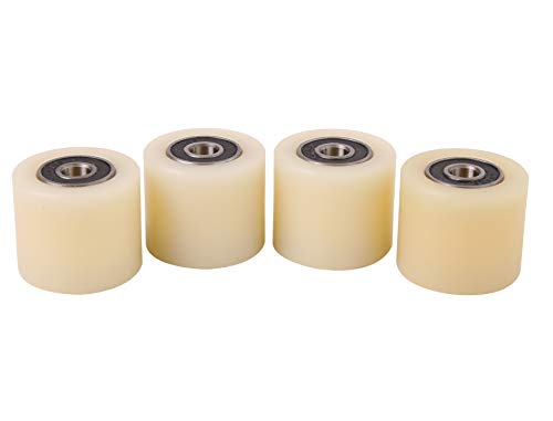 LASANA SMART MACHINES Satz mit 4 Laufrollen mit Kugellager - Nylon Rollen für Palettenhubwagen - Hubwagen Räder Durchmesser 35 mm, Breite 40 mm - Lager Präzise maschinenbearbeitet