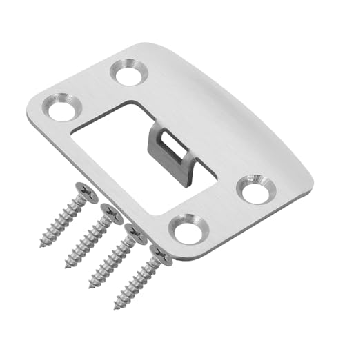 POPETPOP Gâche De Porte Étendue Acier Inoxydable Restaurateur De Loquet Plaque De Gâche Pour Réparation Et Renforcement Intérieur De Serrure