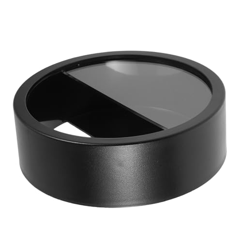 BAZEITFLOW Pot de Fleurs Mural Rond Décoratif sans Perçage Support Floral Créatif Acrylique Transparent Moyen Noir pour Bureau et Salon