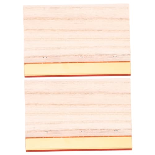 OSALADI Screen Print Screen Set of 2 Wood Squeegee Scrapers Smooth Non-Slip Lightweight Design