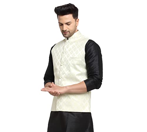 Image of ABH LIFESTYLE Men's Jacquard Nehru Jacket.