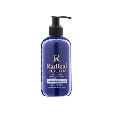 Radical Semi Permanent Hair Dye, Temporary Hair Dye, Ammonia-Free, Easy Apply, Suitable For Vegan and Kids, 250 ml (Midnight Blue) Cover