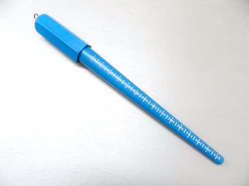 Ring Stick Sizer Jewelry Mandrel Blue Plastic Stick Gauge Tool Size 1-15 Grooved by JTS