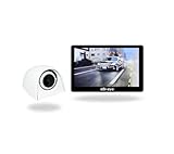 蝦眼(エビアイ) L506【 左側専用/安全をシンプルに !】タッチパネルモニター レンズ可動式&1.5倍まで拡大可能なズーム機能と 安全確認をサポートするサイド補助線で、 安全をより確実に!貼るだけ電子サイドミラー (実用新案製品) 日本メーカー品 (ホワイト)