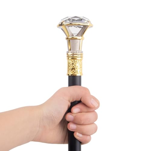 Canne en métal de 91 cm accessoires de spectacle avec tête diamant