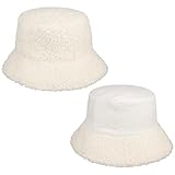 Marke: Seeberger Seeberger Teddy Fur Wendehut Bucket Hat Fischerhut Kunstfellhut Damenhut Stoffhut (One Size - weiß)