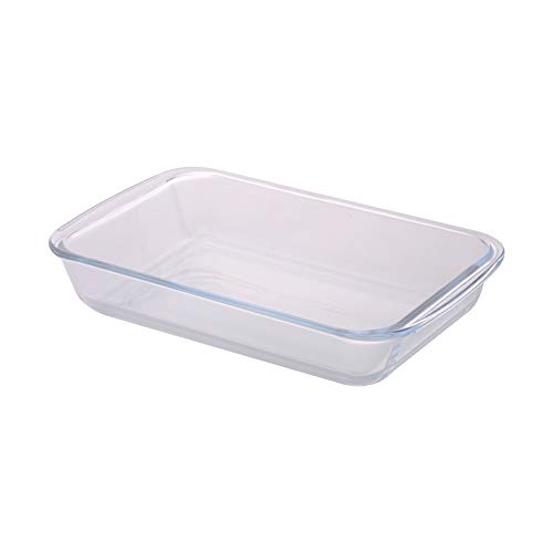 Image of Borosil Rectangular Glass Baking Dish, 1.5 L, Microwave Safe & Oven Safe