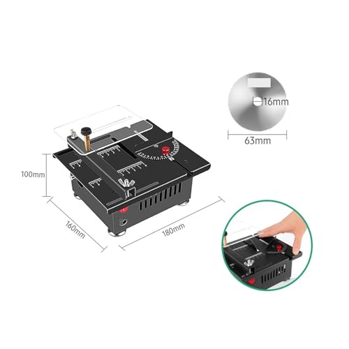 Scie circulaire multifonctionnelle bureau angle de coupe réglable 100 W mini - 3
