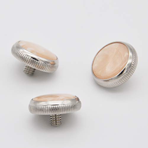 3 x Soundman® Ventildeckel für Trompete (Traditionelle Form) in Perlmuttoptik - Valve Caps Fingerknöpfe - Set à 3 Stück