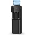 Manastin Water Dispenser with Hot and Cold Water, Top Loading Water Cooler for 3 or 5 Gallon Bottles with Child Safety Lock, Ideal for Kitchens, Offices (Top Loading, Dark Black)