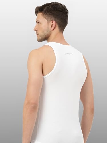 Image of Freecultr Vest for Men | Bamboo Sleeveless Super Soft Round Neck Gym Comfort Vests | Workout Regular Fit Innerwear | Breathable Sando with Long Hemline | Set of Three Pieces