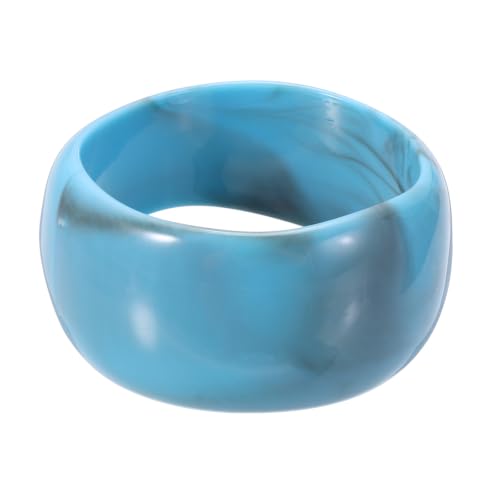 QUARKZMAN Pulseras De Mujer Gruesas De Acrílico, Brazalete Acetato De Resina Acrílica, Joyería De Moda, Azul