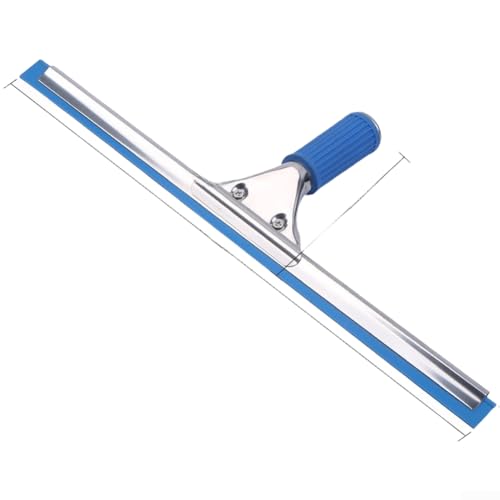 Floweringbeter Escobilla de cristal construida con material de acero inoxidable y borde de goma suave para una limpieza consistente de rayas (40 cm)