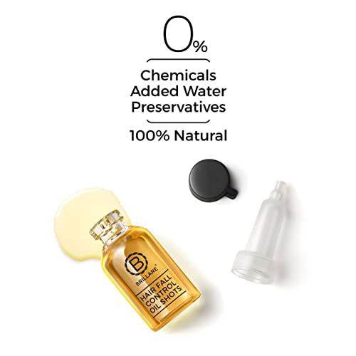 Brillare 40% Onion Oil shots for Hair Fall Reduction with 0.5% Bakuchiol & 45% Coconut Oil for 100% scalp hydration | Visible Hair Fall Reduction in Just 15 Days