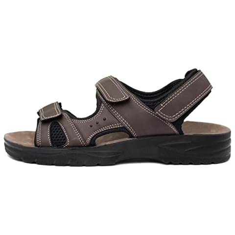 RED FISH Mens Easy Fasten Sandal in Brown - Size 8 UK - Brown Cover