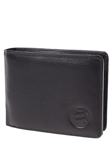 FC Bayern München Geldbeutel | Portememonnaie | Schwarz | Leder | Fußball