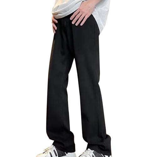 Jeans for Men Vintage Straight Fit Denim Pants Men Fashion Light Washed Jeans Casual Flat Front Outdoor Stretch Pants