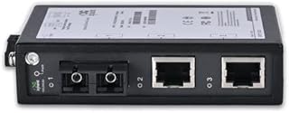 InHand Networks 3-Port Unmanaged Industrial Ethernet Switch, 2*10/100 Base-T(X), 1*100Base-FX, Multi Mode Dual SC Fiber, 1.6Gbps Switching Capacity, IP30, 2KM, UL Certification