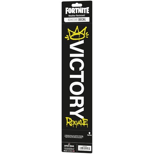 Image of Fortnite Victory Royale Adhesive Vinyl Decal - Fun Fortnite Sticker for Laptop or Car