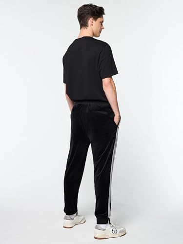 Sergio Tacchini Damarindo Velour Track Pant- Black Beauty4