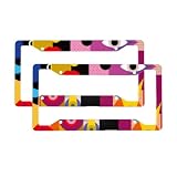 Picasso Man and Woman Romantic Dinner Modern Aluminum Universal Style Stainless Steel Metal License Plate Frame, 2-Pack License Plate Frame, 4-Hole Universal Frame