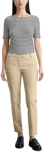 Marc O'Polo Damen T-Shirt mit U-Boot-Ausschnitt gestreift, Mehrfarbig (Multi/Black), XXS – Ansicht 6