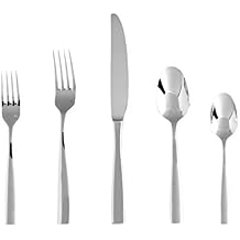 Fortessa Lucca 18/10 Stainless Steel Flatware, 20 Piece Place Setting, Service for 4