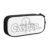 キャスパーのクリスマス14 ペンケース ペンポーチ ペンバッグ 筆箱 ポーチ 部品袋 化粧ポーチ 文房具 筆記用具 収納 小物入れ 小学生 高校生 オフィス 二階建て 帆布 多機能 大容量 男女兼用 Black