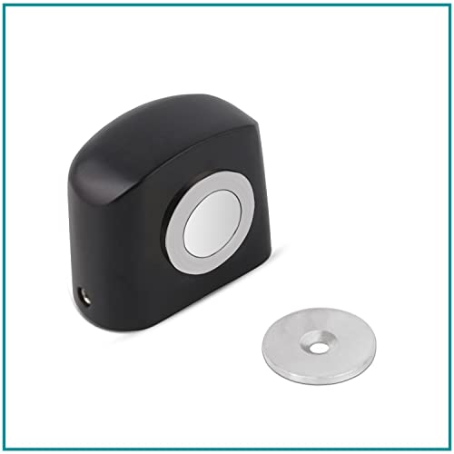 Image of Plantex Magnet Door Stopper /Gate Stopper for Main Door /Door Magnet Stopper for Bathroom /Office /Hotel /Stops for Door - (193-Black)