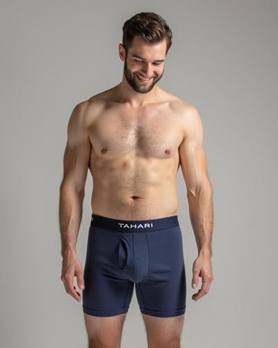 TAHARI Stretch Cotton Boxer Briefs for Men Pack of 4, Mens Underwear Boxer Briefs 4-Pack, Soft and Breathable4