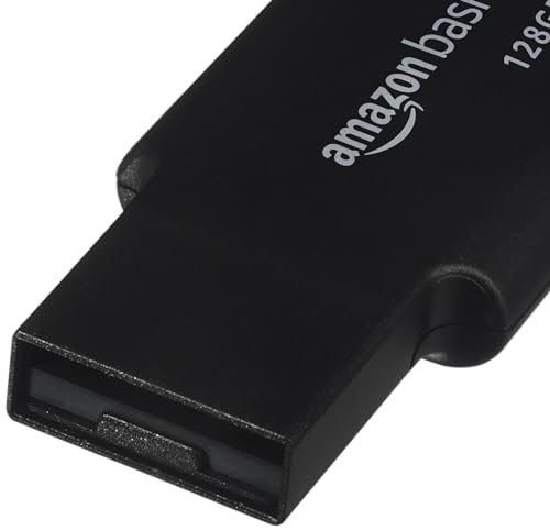 Image of Amazon Basics 128 GB Flash Drive | USB 2.0 E Series | Temperature, Shock and Vibration Resistant | Plastic Body Finish