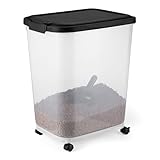 Amazon Basics Boîte de Conservation de Nourriture pour Animaux, 22.6 kg,Transparent et No...