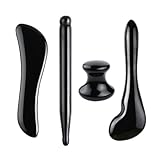 Stein-Guasha-Massage-Gouache-Schaber for das Gesicht, Jade-Roller-Massagegerät-Set, Gua Sha Board, Gesichtspflege-Tool(Type 2)